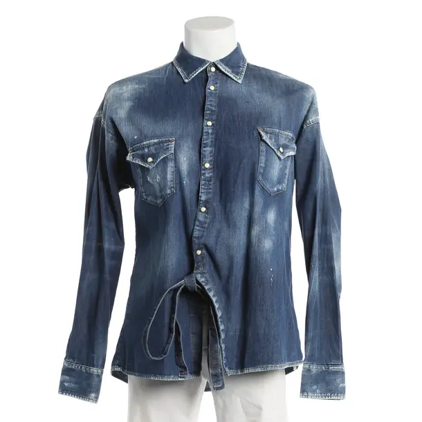 Bluse, in Blau, Baumwolle, Dsquared