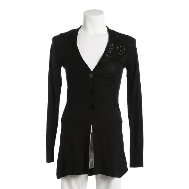 Cardigan, in Nero, Seta, Maliparmi