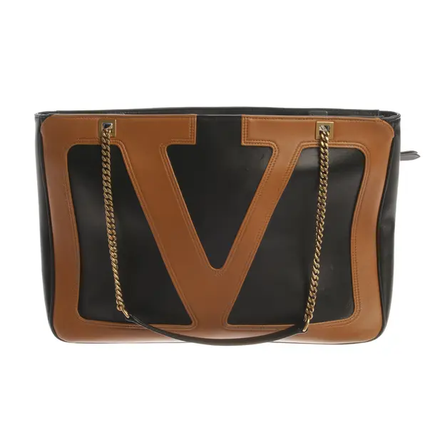 Schultertasche, in Hellbraun, Leder, Valentino