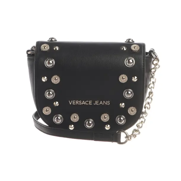 Cross Body Bag, in Black, Leather, Versace Jeans