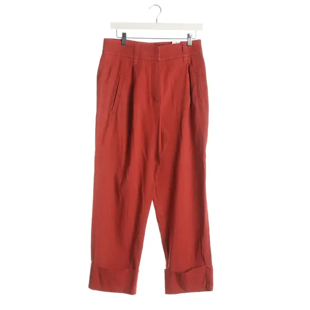 Pantaloni, in Rosso chiaro, Lino, Brunello Cucinelli