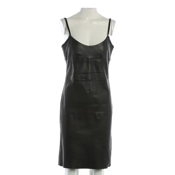 Cocktailkleid, in Schwarz, Leder, Prada