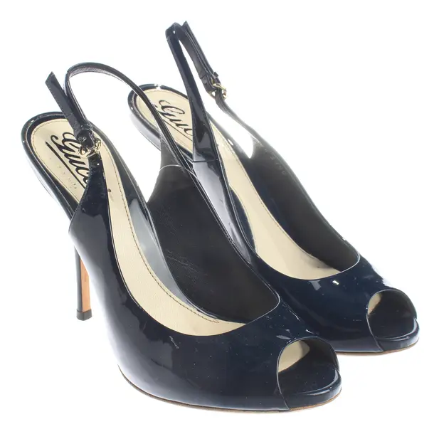 Heeled Sandals, in Navy, Gucci