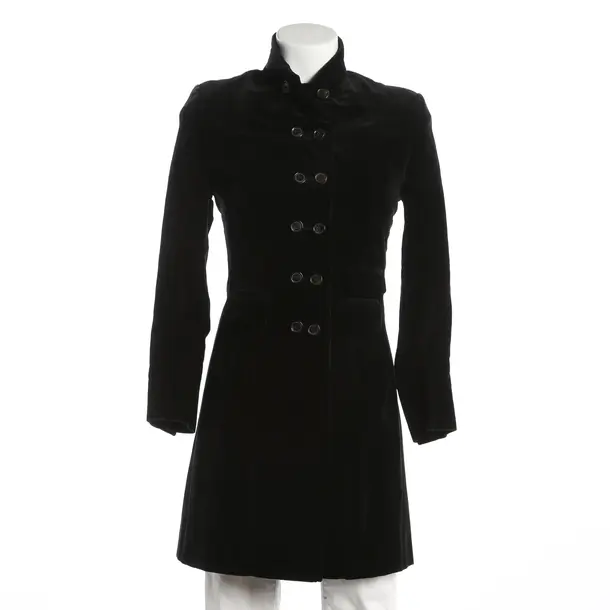 Mid-Season Coat, in Black, Cotton, Pauw