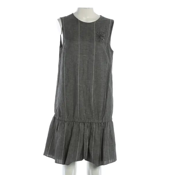Dress, in Gray, Wool, Brunello Cucinelli