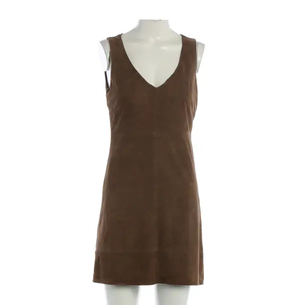 Kleid, in Braun, Leder, Brunello Cucinelli