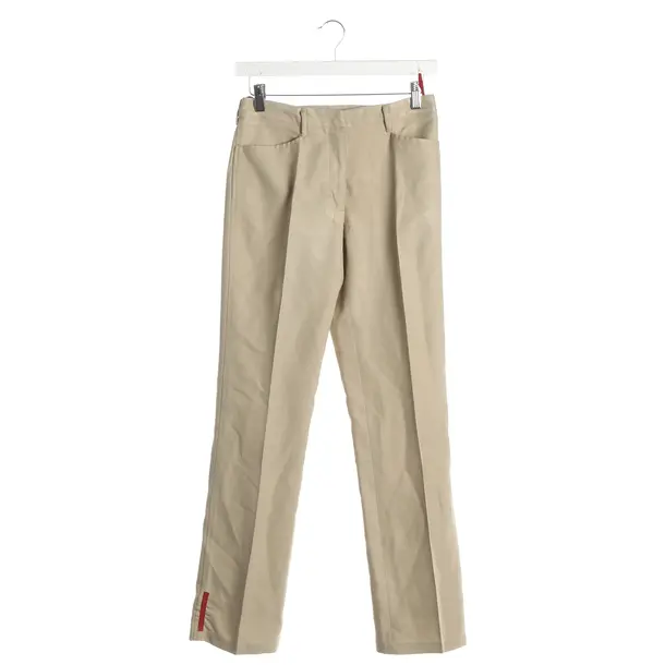 Pants, in Beige, Polyester, Prada Linea Rossa