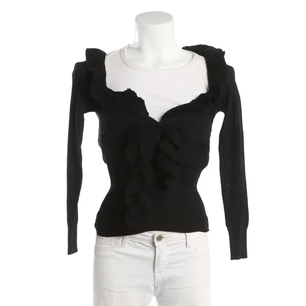 Wollpullover, in Schwarz, Wolle, Ermanno Scervino