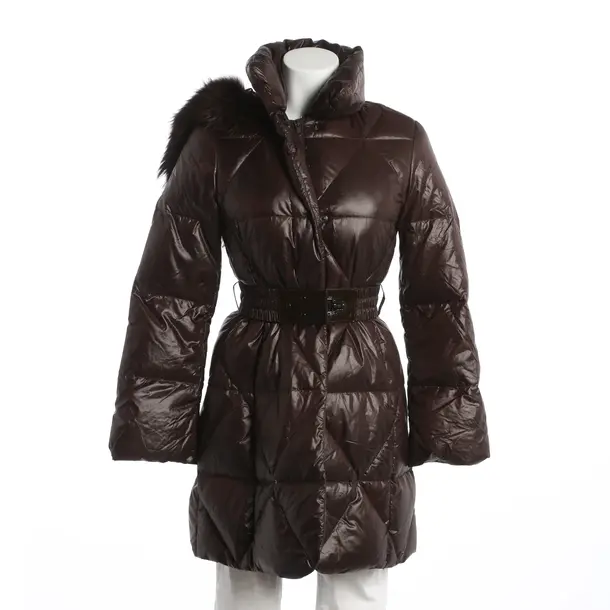 Winter Coat, in Dark Brown, Polyester, Fay