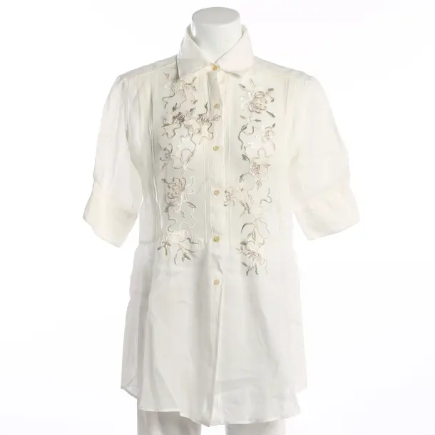 Bluse, in Weiß, Ramie, Ermanno Scervino