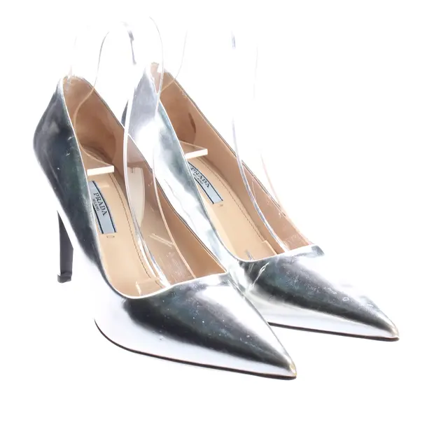 Pumps, in Silver, Prada