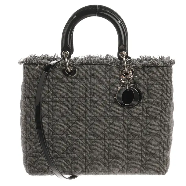 Handbag, in Gray, Cotton, Dior