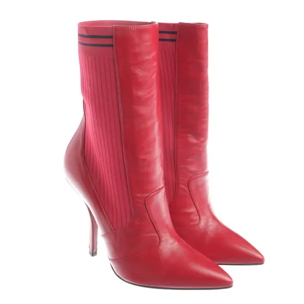 Ankle Boots, in Red, Fendi