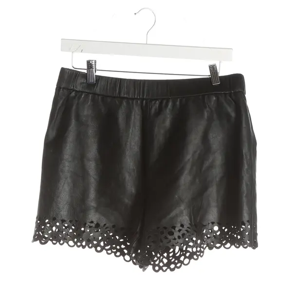 Shorts, in Schwarz, Leder, Diane von Furstenberg