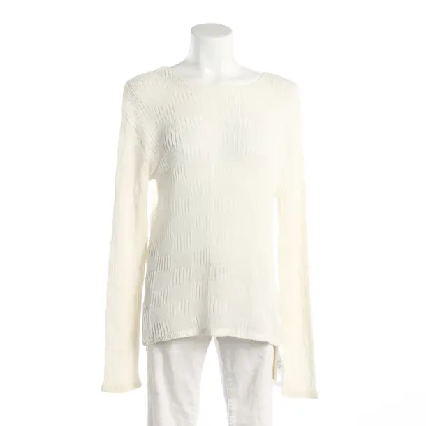 Longsleeve, in Weiß, Baumwolle, Low classic