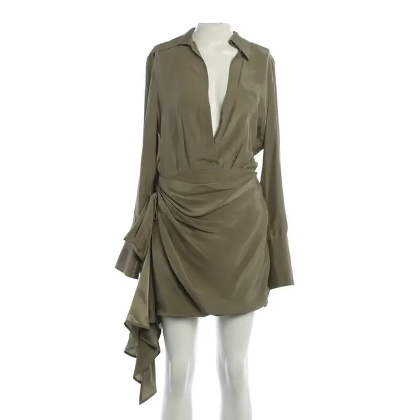 Cocktail Dress, in Olive Green, Silk, GAUGE81