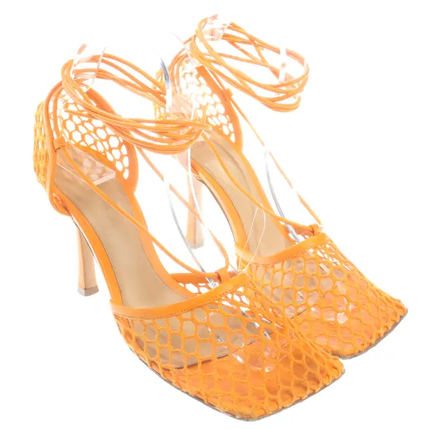Heeled Sandals, in Orange, Bottega Veneta