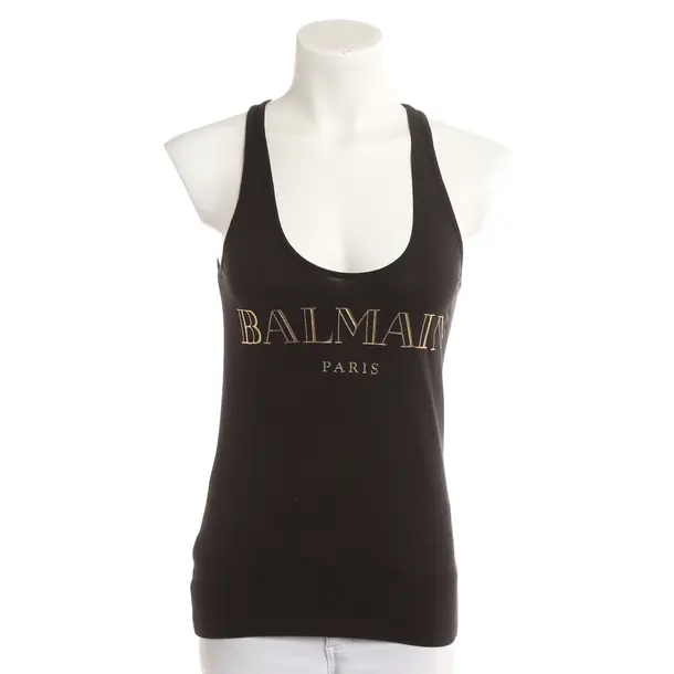 Top, in Schwarz, Baumwolle, Balmain