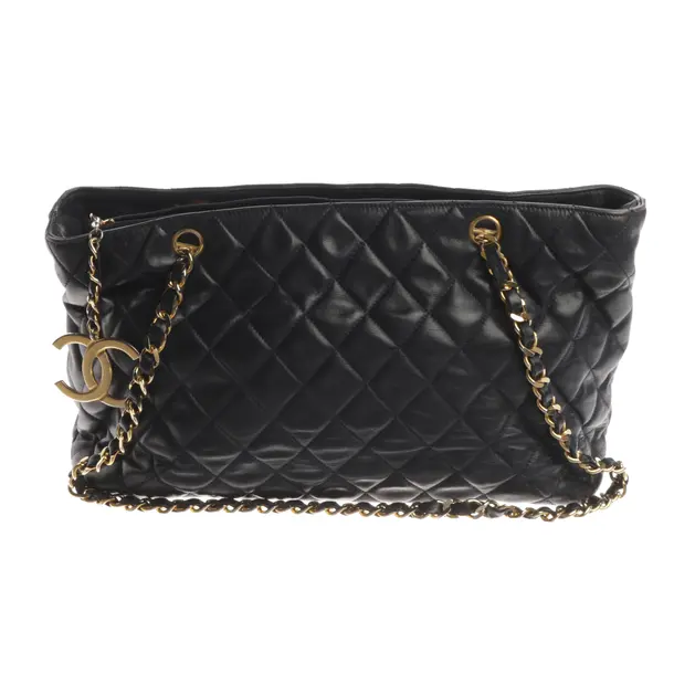 Shoulder Bag, in Navy, Leather, Chanel
