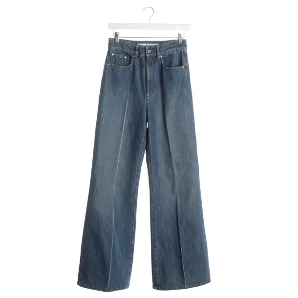 Flared Jeans, in Blue, Cotton, A.P.C