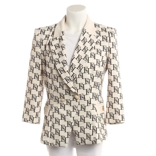 Blazer, in Crema, Poliestere, Elisabetta Franchi