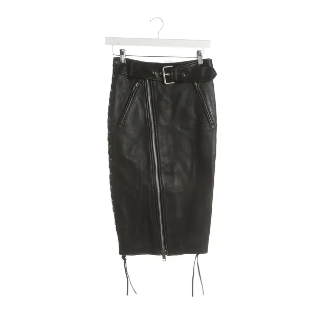 Skirt, in Black, Leather, Balenciaga