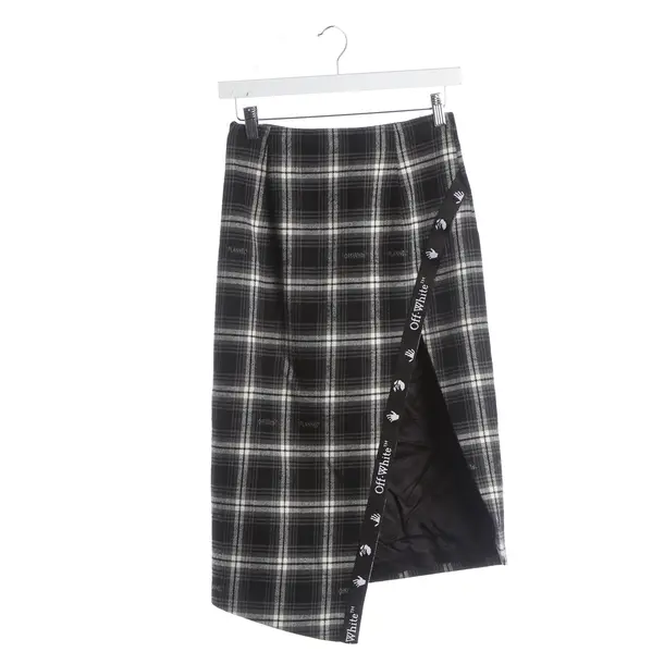 Rock, in Schwarz, Baumwolle, Off-White