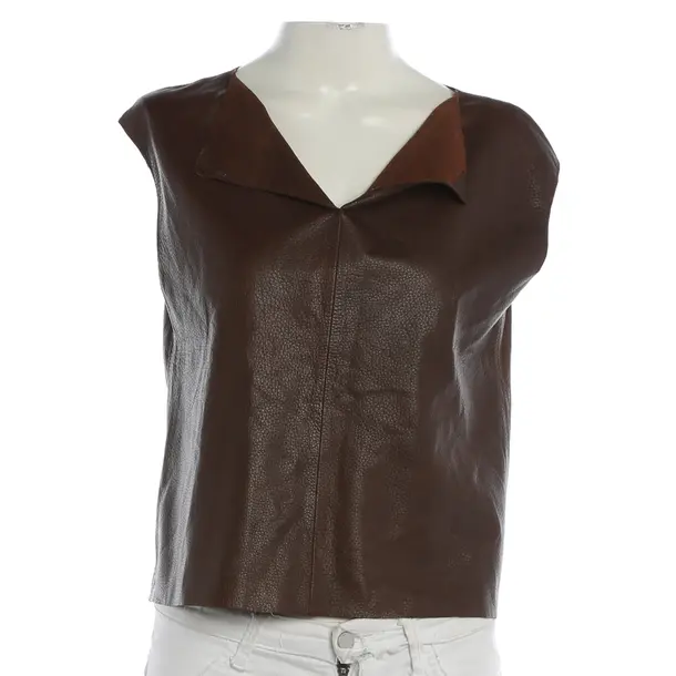 Top, in Braun, Leder, Bottega Veneta