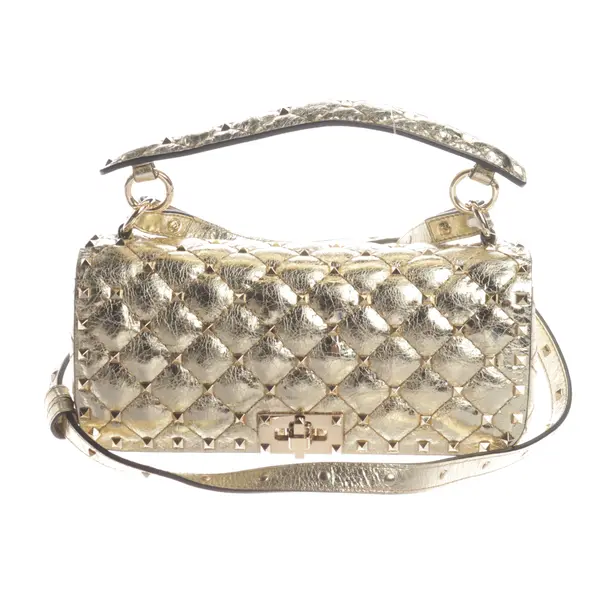 Cross Body Bag, in Gold, Leather, Valentino