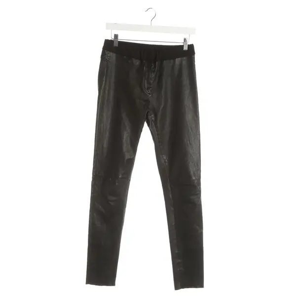 Pants, in Dark Brown, Leather, Miu Miu