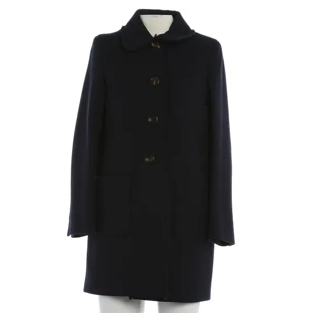 Mid-Season Coat, in Navy, Wool, Miu Miu