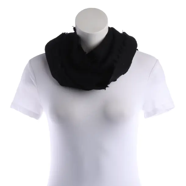 Scarf, in Black, Wool, Faliero Sarti