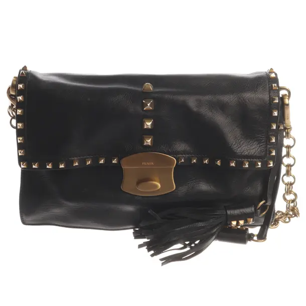 Handbag, in Black, Leather, Prada