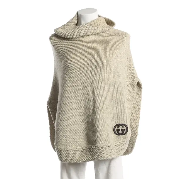 Poncho, in Beige, Wolle, Gucci