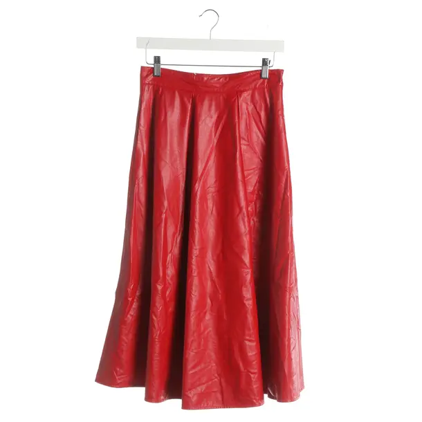 Skirt, in Red, Polyurethane, MSGM