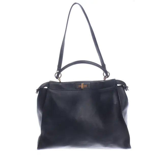 Handtasche, in Navy, Leder, Fendi