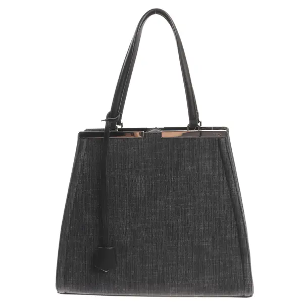 Handtasche, in Navy, Baumwolle, Fendi