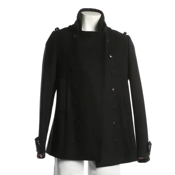Overcoat, in Black, Wool, Dondup