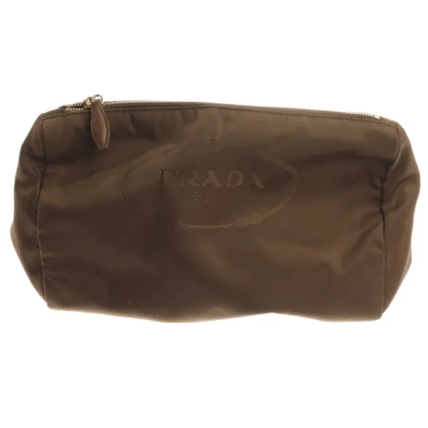 Borsa per cosmetici, in Verde oliva, Poliammide, Prada