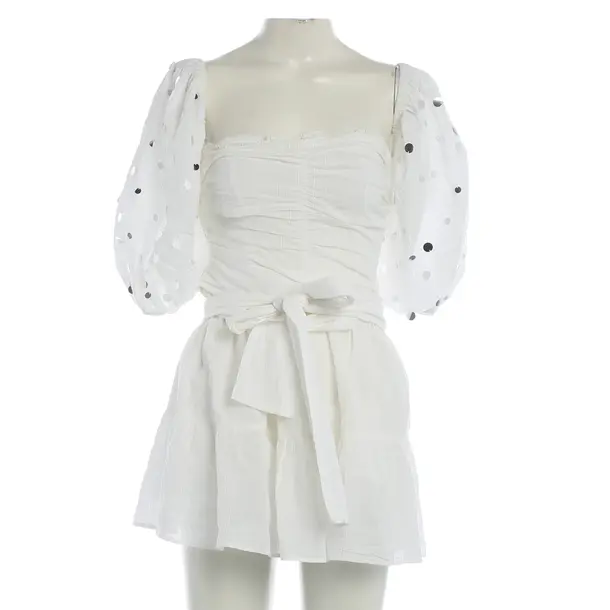 Dress, in White, Cotton, Sundress