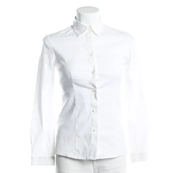 Bluse, in Weiß, Baumwolle, Prada