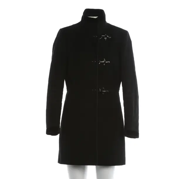 Mid-Season Coat, in Black, Cotton, Fay