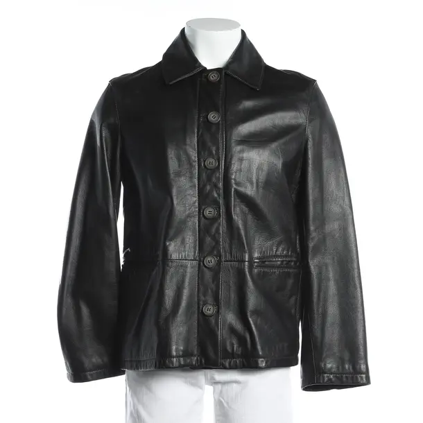 Leather Jacket, in Black, Leather, Armani Jeans