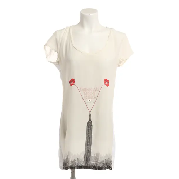 Dress, in Beige, Silk, Elisabetta Franchi