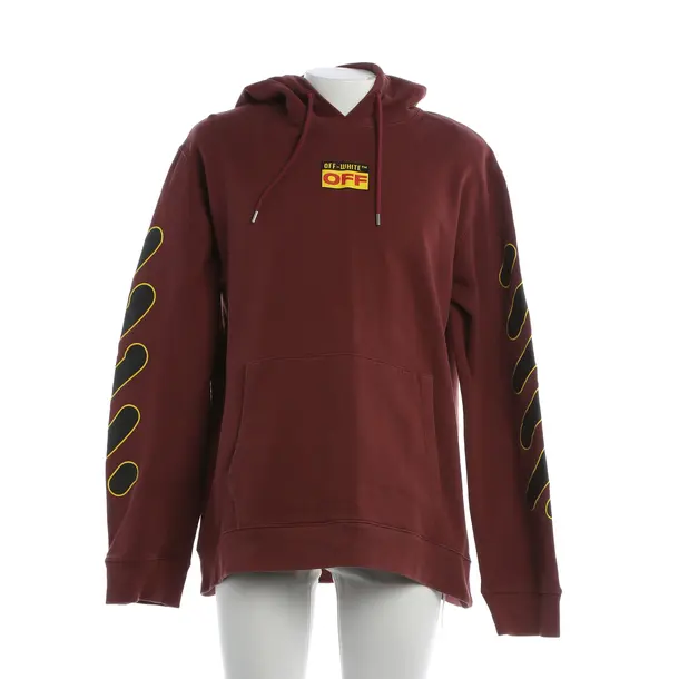 Felpa con cappuccio, in Bordeaux, Cotone, Bianco sporco