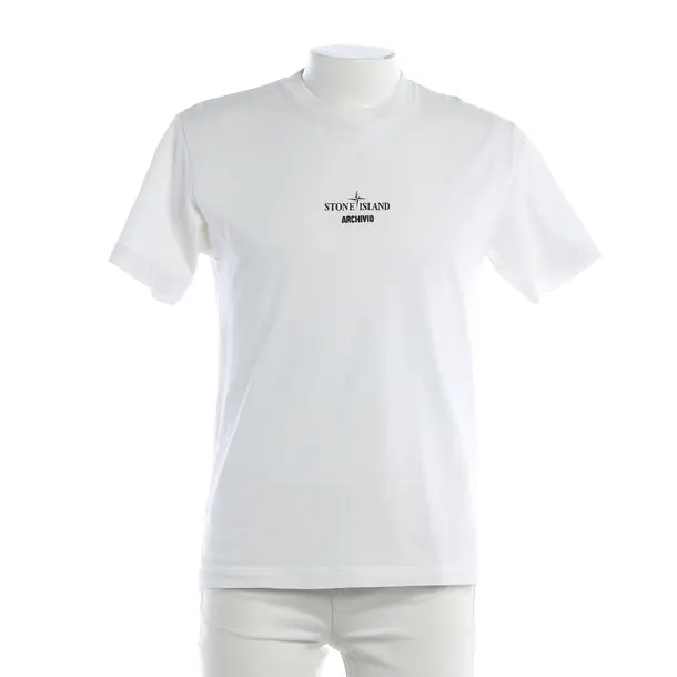 T-Shirt, in White, Cotton, Stone Island