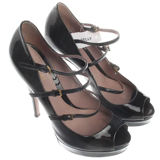 Peeptoes, in Schwarz, Gucci