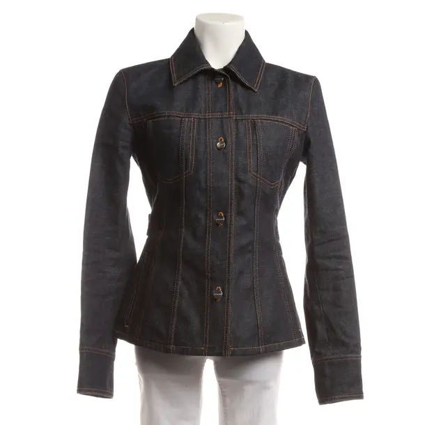 Denim Jacket, in Navy, Cotton, Salvatore Ferragamo