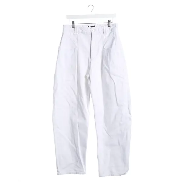 Jeans straight fit, in Bianco, Cotone, Isabel Marant