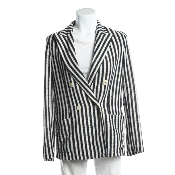 Blazer, in Navy, Cotton, Harris Wharf London